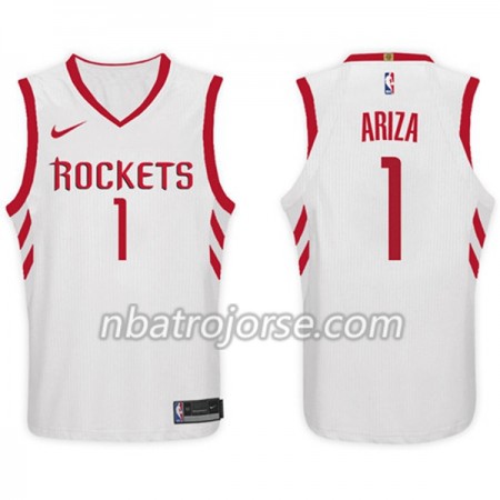Män Houston Rockets Tröja Trevor Ariza 1 Nike 2017-18 Vit Swingman